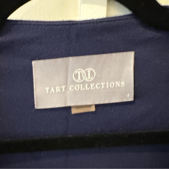 Tart Collections Navy Blue Knit Blazer Small - Picture 3 of 6